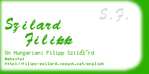 szilard filipp business card